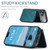 iPhone 17 Pro Max JEEHOOD J02 Magnetic Zipper Horizontal Flip Leather Phone Case - Blue