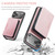 iPhone 17 Pro Max JEEHOOD J02 Magnetic Zipper Horizontal Flip Leather Phone Case - Pink