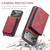 iPhone 17 Pro Max JEEHOOD J02 Magnetic Zipper Horizontal Flip Leather Phone Case - Red