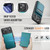 iPhone 17 Pro Max JEEHOOD J06 British Style RFID MagSafe Card Bag PU Phone Case - Green