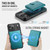 iPhone 17 Pro Max JEEHOOD J09 Buckle Card Bag MagSafe Magnetic Style RFID Leather Phone Case - Green