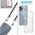 iPhone 17 Pro Max Kalebol Minimalist High Transparency Multi Color Lanyard Hole Phone Case - Black