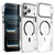 iPhone 17 Pro Max Kemeng Clear PC Magnetic Phone Case - Black