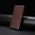 iPhone 17 Pro Max Lambskin 8-card Slot Leather Phone Case - Brown