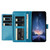 iPhone 17 Pro Max Lambskin 8-card Slot Leather Phone Case - Light Blue