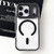 iPhone 17 Pro Max Large Hole Camera Macaron Transparency MagSafe Phone Case - Black