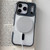 iPhone 17 Pro Max Large Hole Camera Macaron Transparency MagSafe Phone Case - Black