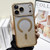 iPhone 17 Pro Max Large Window Glitter Gradient Matte Electroplated TPU MagSafe Phone Case - Gold