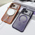 iPhone 17 Pro Max Large Window Glitter Gradient Matte Electroplated TPU MagSafe Phone Case - Purple