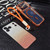 iPhone 17 Pro Max Large Window Glitter Gradient Matte Electroplated TPU MagSafe Phone Case with Hand Strap - Black