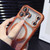 iPhone 17 Pro Max Large Window Glitter Gradient Matte Electroplated TPU MagSafe Phone Case with Hand Strap - Gold
