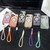iPhone 17 Pro Max Large Window Glitter Gradient Matte Electroplated TPU MagSafe Phone Case with Hand Strap - Pink