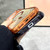 iPhone 17 Pro Max Large Window Rhombus Gradient Matte Electroplated TPU MagSafe Phone Case with Hand Strap - Orange