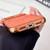 iPhone 17 Pro Max Large Window TPU Electroplated Wood Grain PU MagSafe Phone Case with Lens Film - Gold