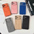 iPhone 17 Pro Max Large Window TPU Electroplated Wood Grain PU MagSafe Phone Case with Lens Film - Grey