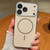 iPhone 17 Pro Max Laser Large Hole Camera Frame Fine Ring Magsafe Phone Case - Gold