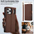 iPhone 17 Pro Max LC.IMEEKE L2 Series Detachable Magsafe PU Phone Case with Lanyard - Brown