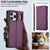 iPhone 17 Pro Max LC.IMEEKE L2 Series Detachable Magsafe PU Phone Case with Lanyard - Purple