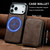 iPhone 17 Pro Max LC.IMEEKE L6 Series Zipper Card Bag MagSafe Magnetic Phone Case - Coffee