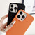 iPhone 17 Pro Max Leather Texture TPU Full Coverage Phone Case - White
