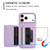 iPhone 17 Pro Max Litchi Pattern Magnetic Card Bag Holder Phone Case - Purple