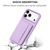 iPhone 17 Pro Max Litchi Pattern Magnetic Card Bag Holder Phone Case - Purple