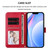 iPhone 17 Pro Max Litter Panda Embossing RFID Leather Phone Case with Lanyard - Rose Red
