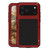 iPhone 17 Pro Max LOVE MEI Metal Shockproof Life Waterproof Dustproof Phone Case - Red