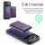 iPhone 17 Pro Max MAGKING K2 Series MagSafe RFID Card Bag Detachable Phone Case - Purple