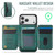 iPhone 17 Pro Max MAGKING K3 Series MagSafe RFID K3 Pro Card Bag Detachable Phone Case - Green