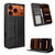 iPhone 17 Pro Max Magnetic Buckle Retro Texture Leather Phone Case - Black