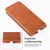 iPhone 17 Pro Max Magnetic Vertical Flip Leather Phone Case with Buckle - Brown