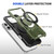 iPhone 17 Pro Max MagSafe Magnetic Shockproof Phone Case with Ring Holder - Dark Green