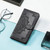 iPhone 17 Pro Max Mandala Flower Embossed Leather Phone Case - Black