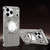 iPhone 17 Pro Max Mech Series Cooling Rotating Holder Metal Frameless Phone Case - Titanium Grey