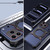 iPhone 17 Pro Max Mechanical Arm Borderless MagSafe Holder Metal Phone Case - Orange Silver