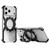 iPhone 17 Pro Max Mechanical Gear MagSafe Holder Borderless Metal Phone Case - Black