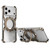 iPhone 17 Pro Max Mechanical Gear MagSafe Holder Borderless Metal Phone Case - Gold