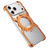 iPhone 17 Pro Max Mechanical Gear MagSafe Holder Borderless Metal Phone Case - Orange