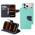 iPhone 17 Pro Max Mercury Contrast Color Splicing Leather Phone Case - Mint Color