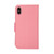 iPhone 17 Pro Max Mercury Contrast Color Splicing Leather Phone Case - Pink