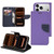 iPhone 17 Pro Max Mercury Contrast Color Splicing Leather Phone Case - Purple