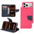 iPhone 17 Pro Max Mercury Contrast Color Splicing Leather Phone Case - Rose Red
