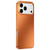 iPhone 17 Pro Max Metal Frame Micro-frosted Back Panel Phone Case - Orange