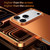iPhone 17 Pro Max Metal Frame Micro-frosted Back Panel Phone Case - Orange