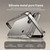 iPhone 17 Pro Max Metal Hybrid Silicone Four-Corner Shockproof Cooling Phone Frame Case - Black vinyl + Black