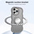 iPhone 17 Pro Max Mirror Holder MagSafe Phone Case - Grey