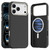 iPhone 17 Pro Max Mocome Plain Magnetic Shockproof Phone Case - Black