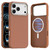 iPhone 17 Pro Max Mocome Plain Magnetic Shockproof Phone Case - Brown