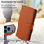 iPhone 17 Pro Max Multi-Card Wallet RFID Leather Phone Case - Brown
